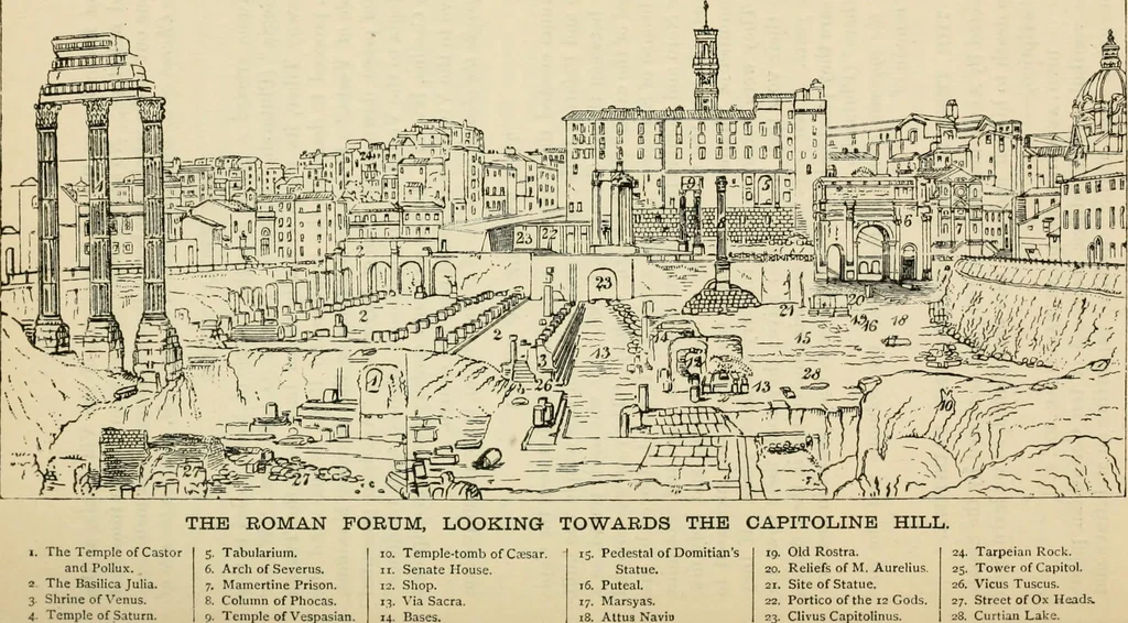 An illustration from Rambles in Rome : an archæological and historical guide to the museums, galleries, villas, churches, and antiquities of Rome and the Campagna, 1887, leaf 62
