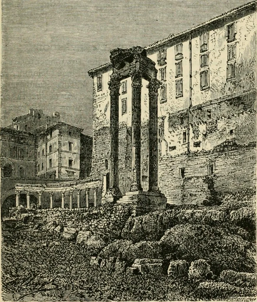 An illustration from Rambles in Rome : an archæological and historical guide to the museums, galleries, villas, churches, and antiquities of Rome and the Campagna, 1887, leaf 72