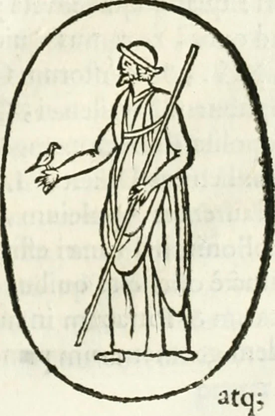 An illustration from Raphaelis Fabretti Gasparis F. Vrbinatis De columna Traiani syntagma : accesserunt explicatio veteris tabellae anaglyphae Homer Iliadem atque ex Stesichoro, Arctino et Lesche Ilii excidium continentis & emissarii lacus Fucini descriptio, 1683, leaf 218