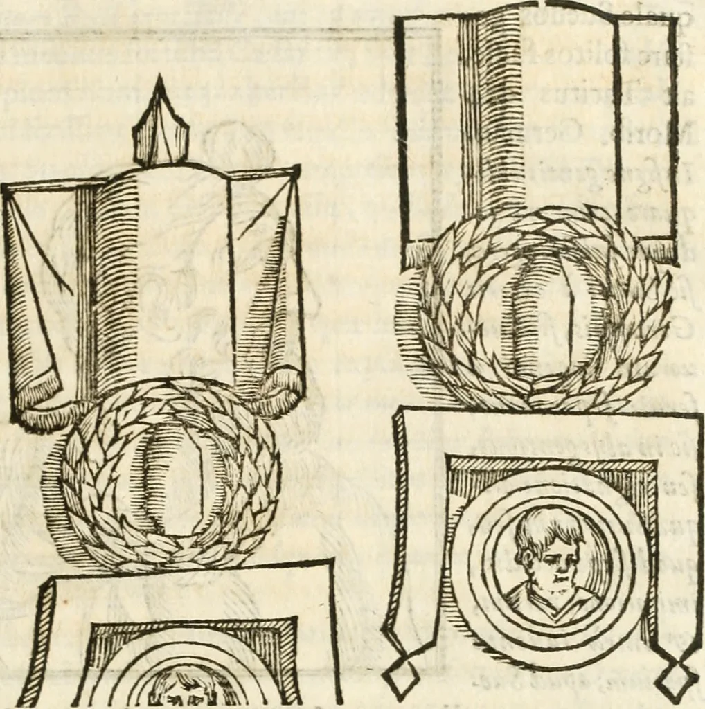 An illustration from Raphaelis Fabretti Gasparis F. Vrbinatis De columna Traiani syntagma : accesserunt explicatio veteris tabellae anaglyphae Homer Iliadem atque ex Stesichoro, Arctino et Lesche Ilii excidium continentis & emissarii lacus Fucini descriptio, 1683, leaf 22