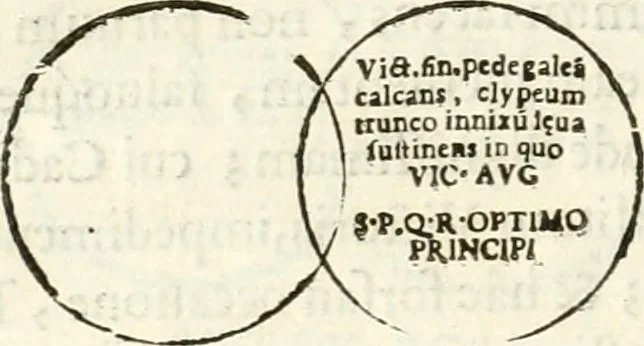 An illustration from Raphaelis Fabretti Gasparis F. Vrbinatis De columna Traiani syntagma : accesserunt explicatio veteris tabellae anaglyphae Homer Iliadem atque ex Stesichoro, Arctino et Lesche Ilii excidium continentis & emissarii lacus Fucini descriptio, 1683, leaf 315