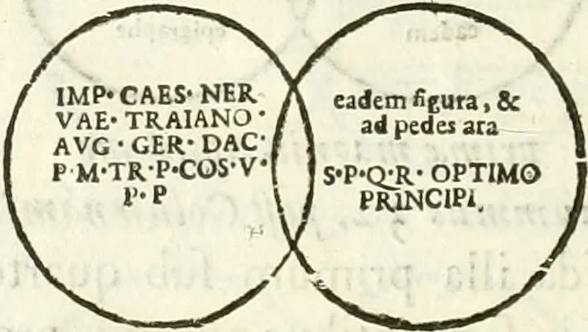 An illustration from Raphaelis Fabretti Gasparis F. Vrbinatis De columna Traiani syntagma : accesserunt explicatio veteris tabellae anaglyphae Homer Iliadem atque ex Stesichoro, Arctino et Lesche Ilii excidium continentis & emissarii lacus Fucini descriptio, 1683, leaf 319