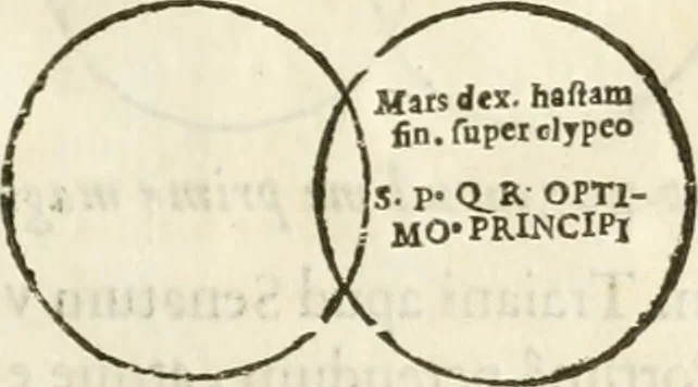 An illustration from Raphaelis Fabretti Gasparis F. Vrbinatis De columna Traiani syntagma : accesserunt explicatio veteris tabellae anaglyphae Homer Iliadem atque ex Stesichoro, Arctino et Lesche Ilii excidium continentis & emissarii lacus Fucini descriptio, 1683, leaf 320