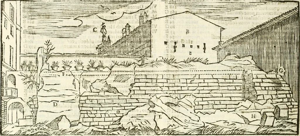 An illustration from Raphaelis Fabretti Gasparis F. Vrbinatis De columna Traiani syntagma : accesserunt explicatio veteris tabellae anaglyphae Homer Iliadem atque ex Stesichoro, Arctino et Lesche Ilii excidium continentis & emissarii lacus Fucini descriptio, 1683, leaf 491