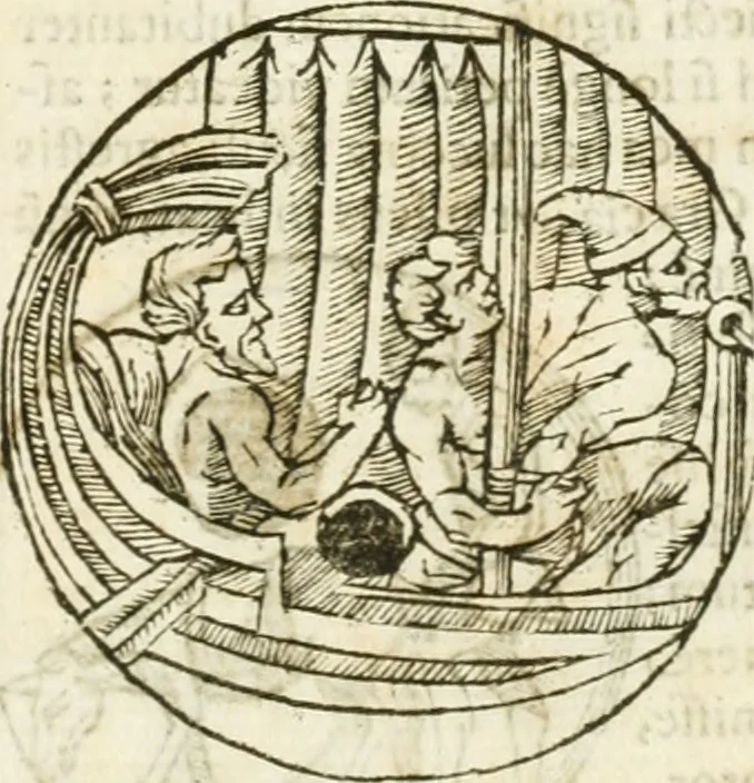 An illustration from Raphaelis Fabretti Gasparis F. Vrbinatis De columna Traiani syntagma : accesserunt explicatio veteris tabellae anaglyphae Homer Iliadem atque ex Stesichoro, Arctino et Lesche Ilii excidium continentis & emissarii lacus Fucini descriptio, 1683, leaf 492