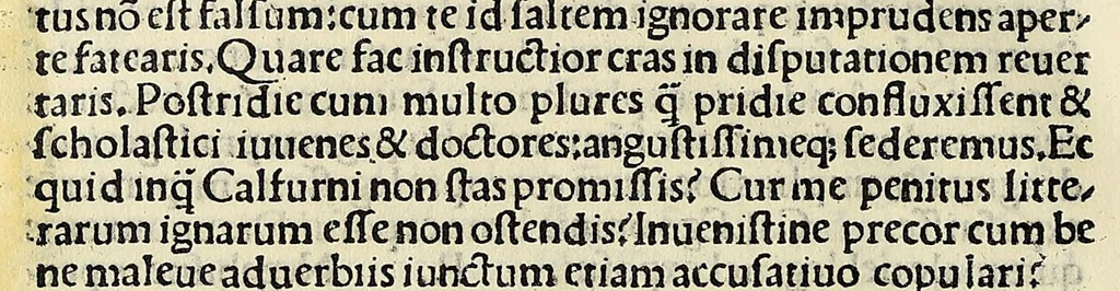 An illustration from Raphaelis Regii Epistolae Plynii, qua libri naturalis historiae Tito Vespasiano dedicantur, enarrationes ; eiusdem De q[ua]tuor Persii locis, uno Valerii Maximi, duobus Tullii De officiis, ac tribus Oratoriis q[uae]stio[n]ibus disputatio ; eiusdem De quibusdam Quintiliani locis cum quodam Calfurnio dialogus ; eiusdem Loci cuiusdam Quintiliani ac eius Cicerouis [i.e. Ciceronis] ad Atticum epistolae, cuius initium est, Epistolam hanc co[n]uicio efflagitarunt codicilli tui, enarratio, leaf 62