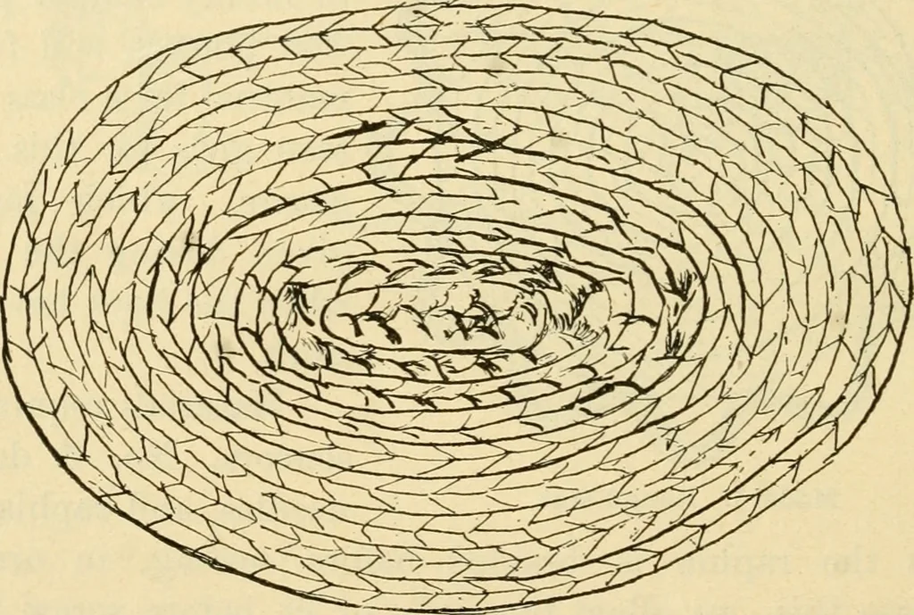 An illustration from Raphia and reed weaving, including also cardboard and paper construction; a practical course for primary and elementary schools, 1901, leaf 103
