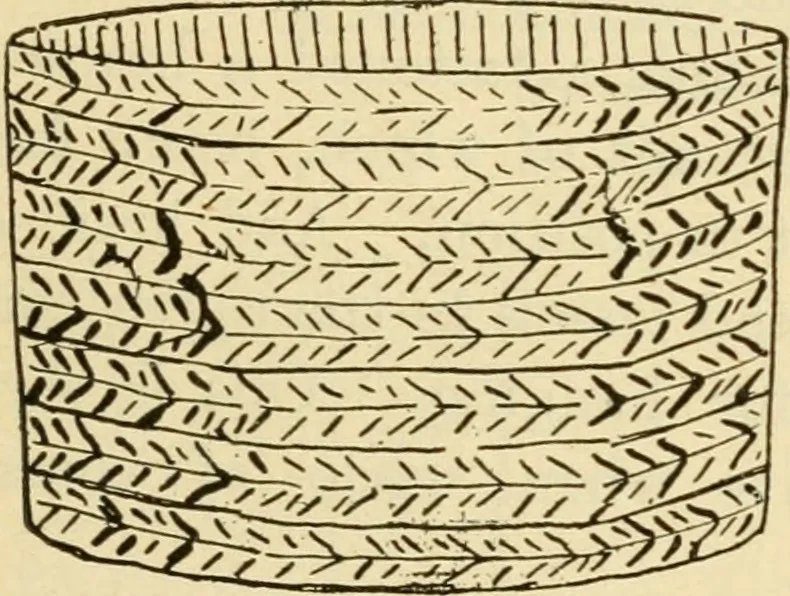 An illustration from Raphia and reed weaving, including also cardboard and paper construction; a practical course for primary and elementary schools, 1901, leaf 106