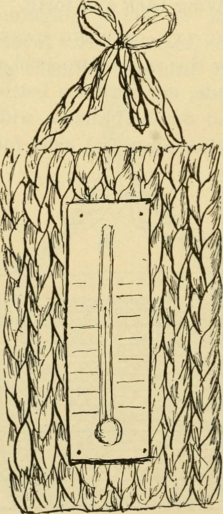 An illustration from Raphia and reed weaving, including also cardboard and paper construction; a practical course for primary and elementary schools, 1901, leaf 107