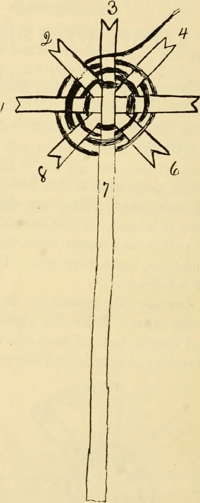 An illustration from Raphia and reed weaving, including also cardboard and paper construction; a practical course for primary and elementary schools, 1901, leaf 115