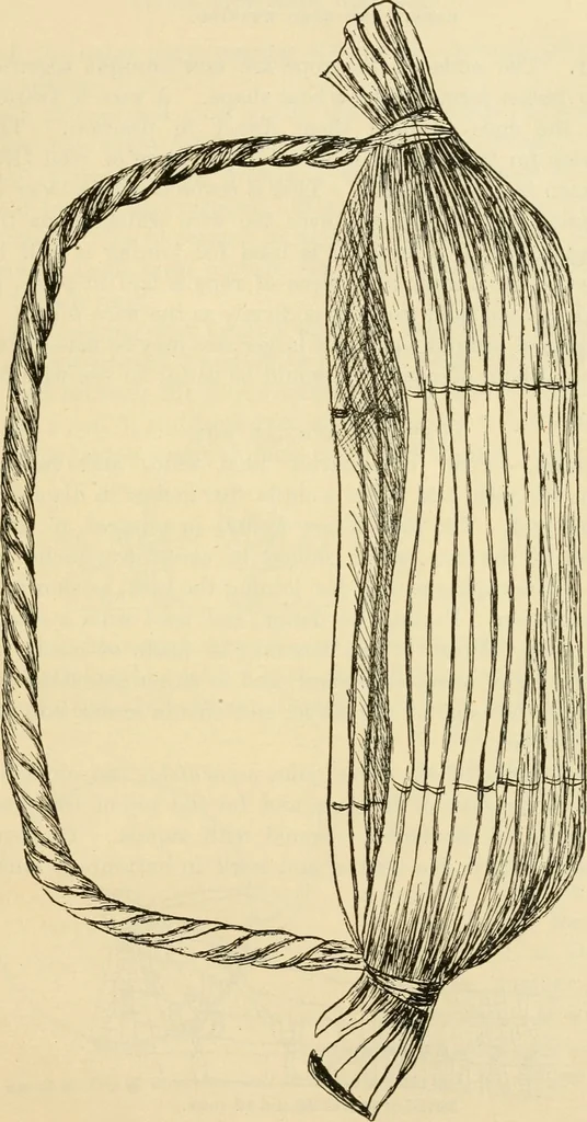 An illustration from Raphia and reed weaving, including also cardboard and paper construction; a practical course for primary and elementary schools, 1901, leaf 122