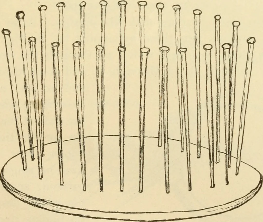 An illustration from Raphia and reed weaving, including also cardboard and paper construction; a practical course for primary and elementary schools, 1901, leaf 130