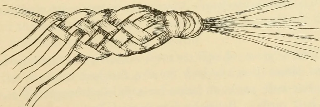 An illustration from Raphia and reed weaving, including also cardboard and paper construction; a practical course for primary and elementary schools, 1901, leaf 132
