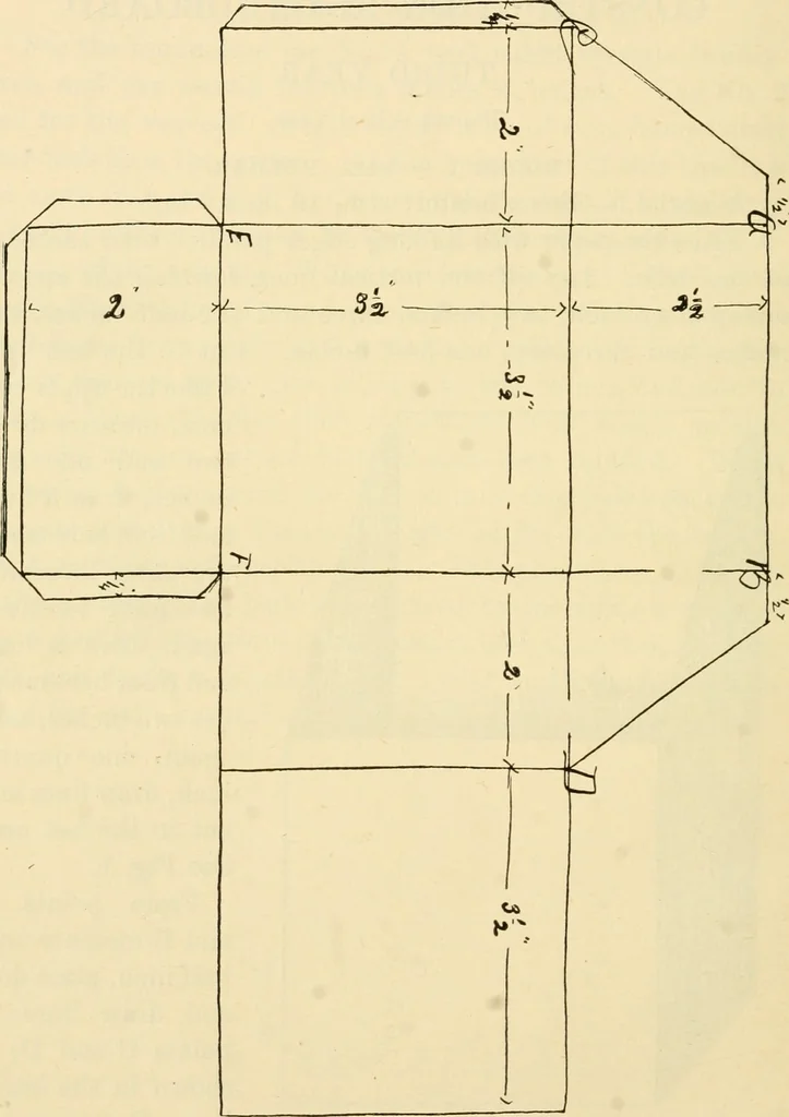 An illustration from Raphia and reed weaving, including also cardboard and paper construction; a practical course for primary and elementary schools, 1901, leaf 81