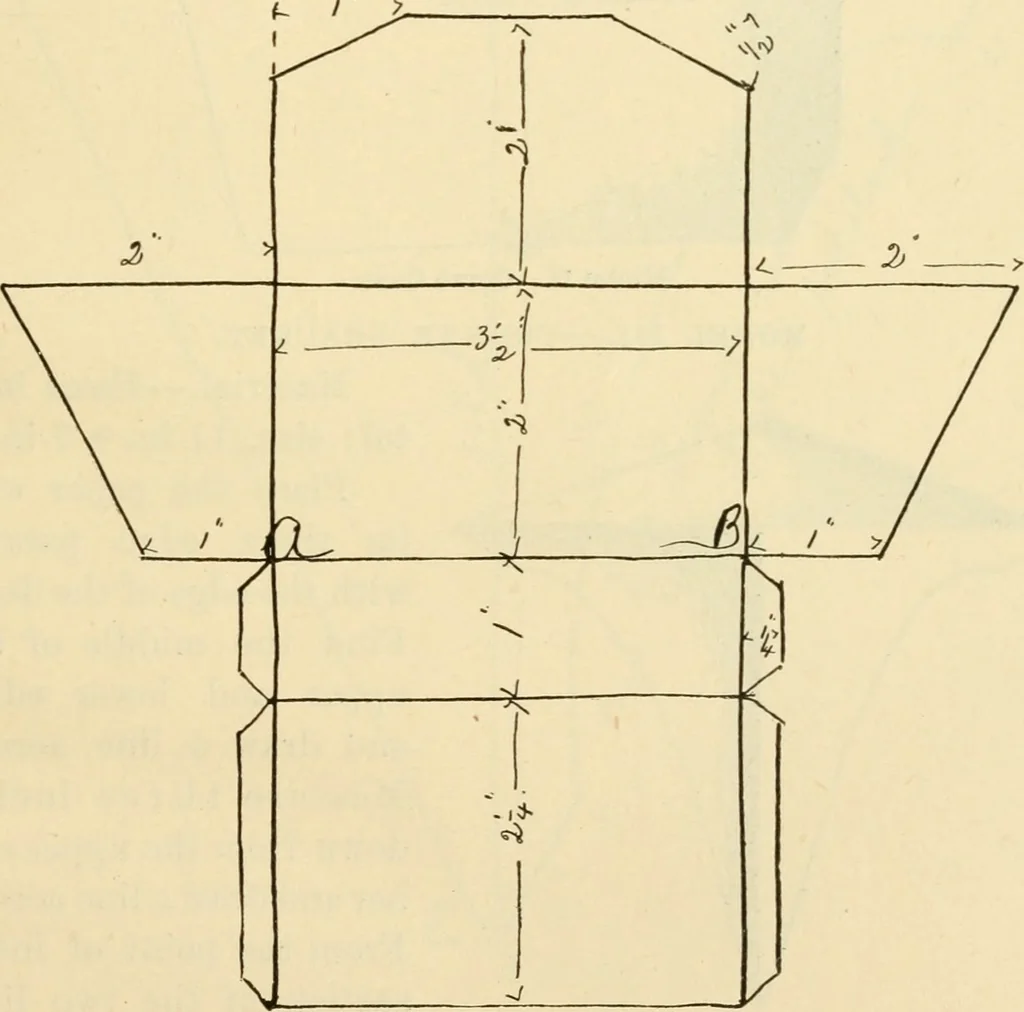 An illustration from Raphia and reed weaving, including also cardboard and paper construction; a practical course for primary and elementary schools, 1901, leaf 82