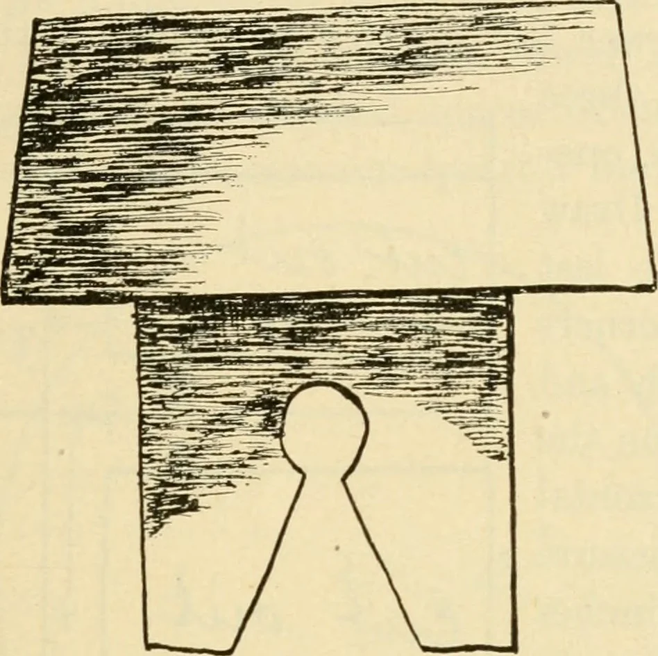 An illustration from Raphia and reed weaving, including also cardboard and paper construction; a practical course for primary and elementary schools, 1901, leaf 92