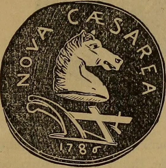 An illustration from Rare American coins: their description, and past and present fictitious values, 1887, leaf 24