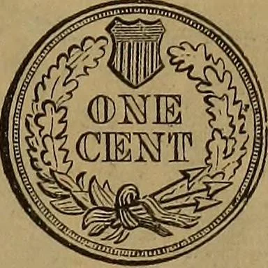 An illustration from Rare American coins: their description, and past and present fictitious values, 1887, leaf 28