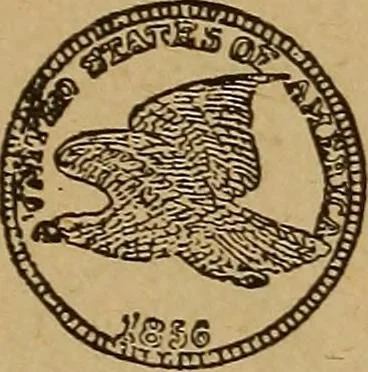 An illustration from The rare coins of America, England, Ireland, Scotland, France, Germany, and Spain ... a complete list of and prices paid for rare American ... coins, fractional currency, colonial, continental and Confederate paper money; a list of all counterfeit U. S. Treasury and national bank notes and Canadian banks notes, and how to detect them; the market value of all nations' coins and bank notes in U.S. money; a list of and prices paid for rare English, Irish, Scotch, French, German and Spanish coins. Illustrated with about 150 cuts, 1889, leaf 116