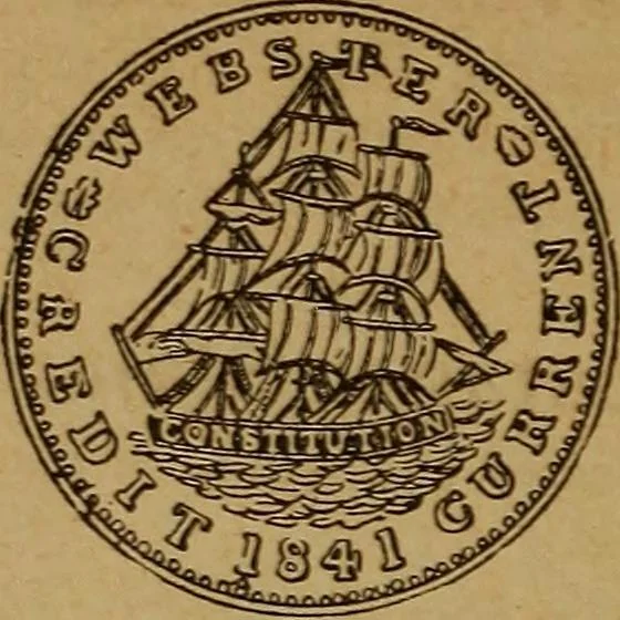 An illustration from The rare coins of America, England, Ireland, Scotland, France, Germany, and Spain ... a complete list of and prices paid for rare American ... coins, fractional currency, colonial, continental and Confederate paper money; a list of all counterfeit U. S. Treasury and national bank notes and Canadian banks notes, and how to detect them; the market value of all nations' coins and bank notes in U.S. money; a list of and prices paid for rare English, Irish, Scotch, French, German and Spanish coins. Illustrated with about 150 cuts, 1889, leaf 123