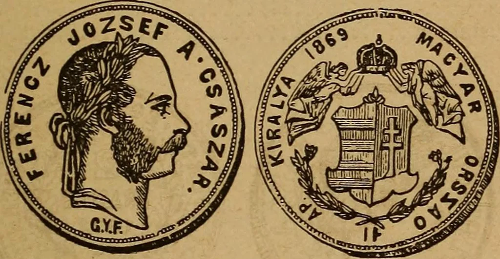 An illustration from The rare coins of America, England, Ireland, Scotland, France, Germany, and Spain ... a complete list of and prices paid for rare American ... coins, fractional currency, colonial, continental and Confederate paper money; a list of all counterfeit U. S. Treasury and national bank notes and Canadian banks notes, and how to detect them; the market value of all nations' coins and bank notes in U.S. money; a list of and prices paid for rare English, Irish, Scotch, French, German and Spanish coins. Illustrated with about 150 cuts, 1889, leaf 172
