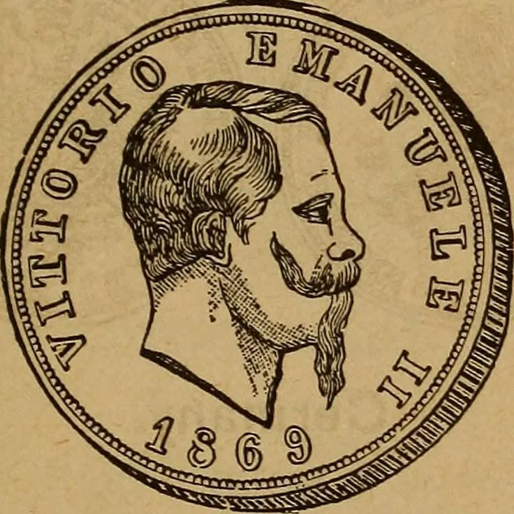 An illustration from The rare coins of America, England, Ireland, Scotland, France, Germany, and Spain ... a complete list of and prices paid for rare American ... coins, fractional currency, colonial, continental and Confederate paper money; a list of all counterfeit U. S. Treasury and national bank notes and Canadian banks notes, and how to detect them; the market value of all nations' coins and bank notes in U.S. money; a list of and prices paid for rare English, Irish, Scotch, French, German and Spanish coins. Illustrated with about 150 cuts, 1889, leaf 176