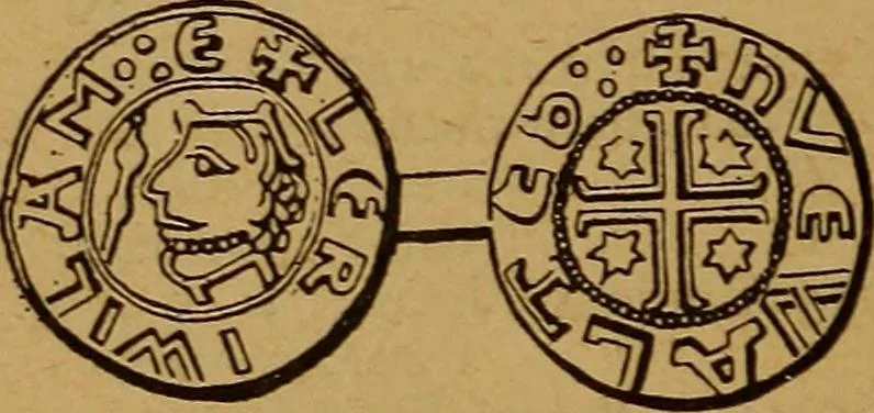 An illustration from The rare coins of America, England, Ireland, Scotland, France, Germany, and Spain ... a complete list of and prices paid for rare American ... coins, fractional currency, colonial, continental and Confederate paper money; a list of all counterfeit U. S. Treasury and national bank notes and Canadian banks notes, and how to detect them; the market value of all nations' coins and bank notes in U.S. money; a list of and prices paid for rare English, Irish, Scotch, French, German and Spanish coins. Illustrated with about 150 cuts, 1889, leaf 191