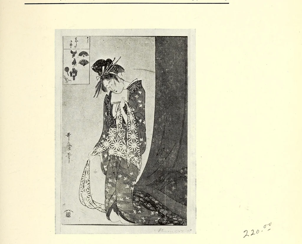An illustration from Rare and valuable Japanese color prints : the noted collection formed by a distinguished French connoisseur of Paris, 1921, leaf 143