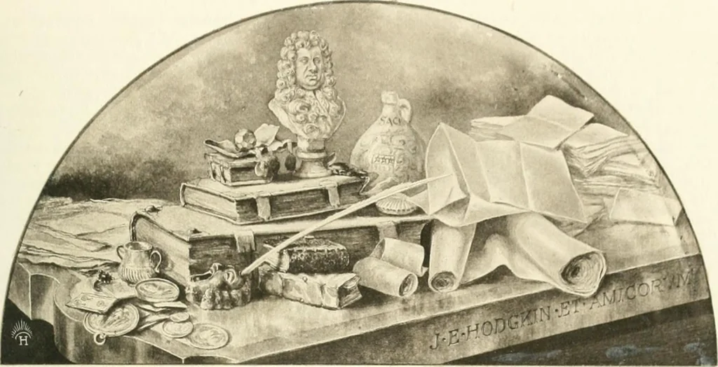 An illustration from Rariora; being notes of some of the printed books, manuscripts, historical documents, medals, engravings, pottery, etc., collected (1858-1900), 1902, leaf 16