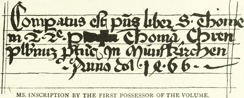 An illustration from Rariora; being notes of some of the printed books, manuscripts, historical documents, medals, engravings, pottery, etc., collected (1858-1900), 1902, leaf 116