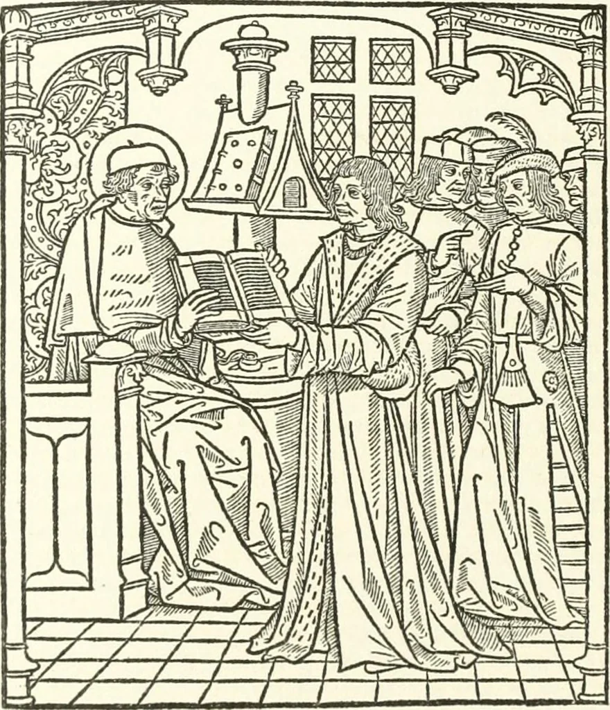 An illustration from Rariora; being notes of some of the printed books, manuscripts, historical documents, medals, engravings, pottery, etc., collected (1858-1900), 1902, leaf 17