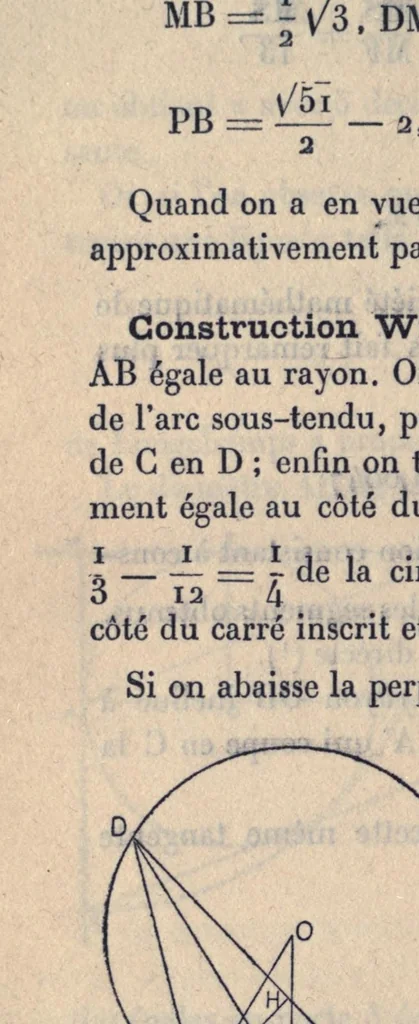 An illustration from Récréations mathématiques at problèmes des temps ancien et modernes. 2. éd. française traduite d'après la 4. éd., anglaise et enrichie par J. Fitz-Patrick, 1907, leaf 316