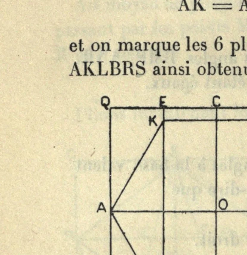 An illustration from Récréations mathématiques at problèmes des temps ancien et modernes. 2. éd. française traduite d'après la 4. éd., anglaise et enrichie par J. Fitz-Patrick, 1907, leaf 360