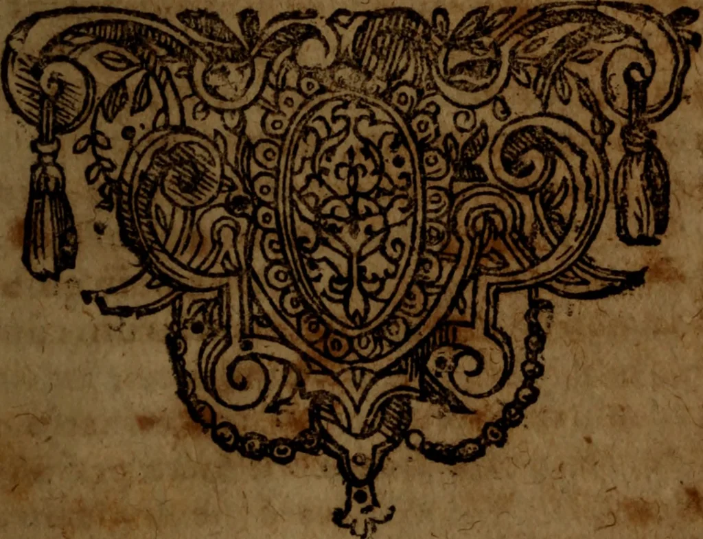 An illustration from R.D. Magistri Petri Lombardi Novariensis Episcopi Parisiensis : sententiarum libri IV. Quibus uniuersæ theologiæ summa continetur, 1632, leaf 976