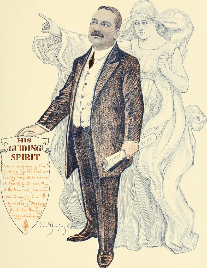 An illustration from A real history of Newark and notable Newarkers, 1916, leaf 108