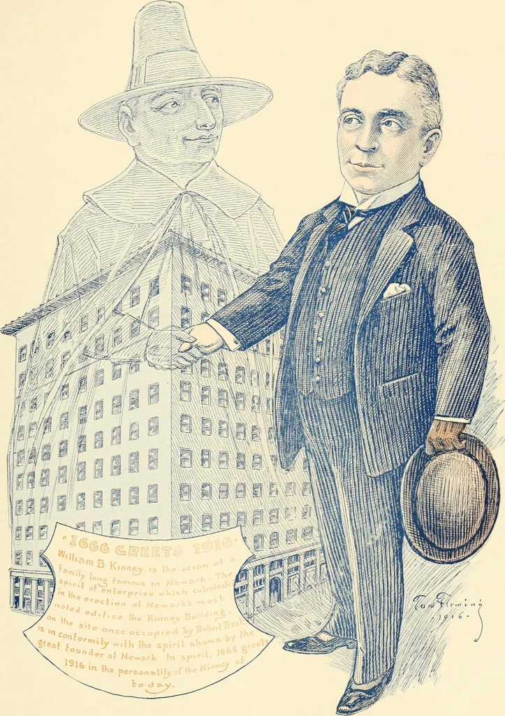An illustration from A real history of Newark and notable Newarkers, 1916, leaf 144
