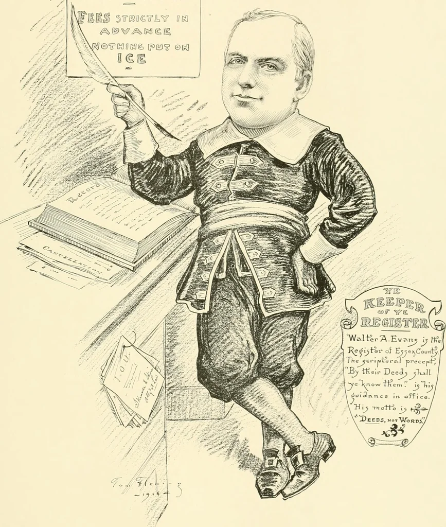 An illustration from A real history of Newark and notable Newarkers, 1916, leaf 184