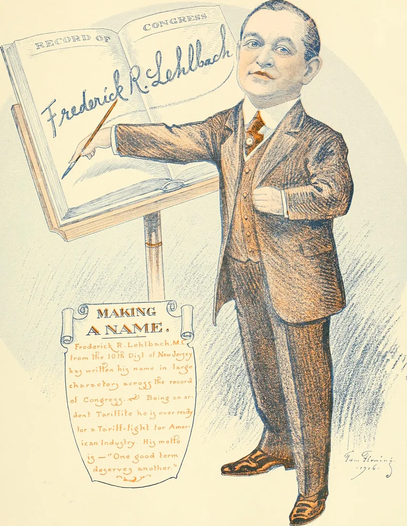 An illustration from A real history of Newark and notable Newarkers, 1916, leaf 190