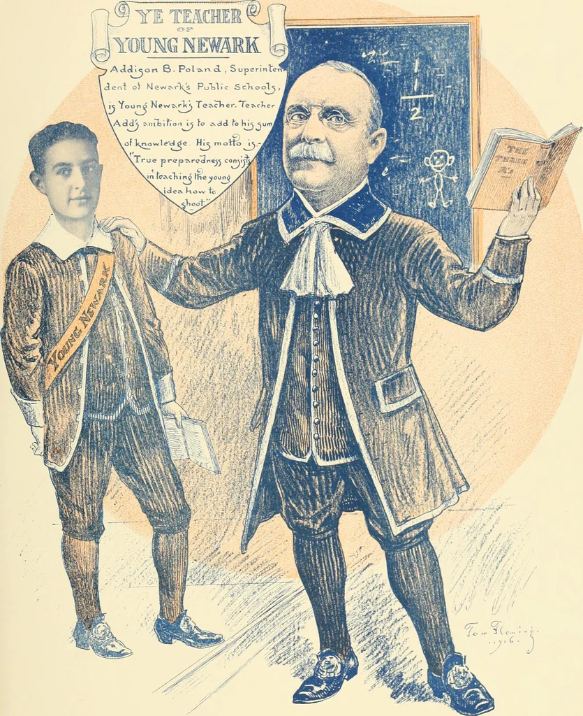 An illustration from A real history of Newark and notable Newarkers, 1916, leaf 214