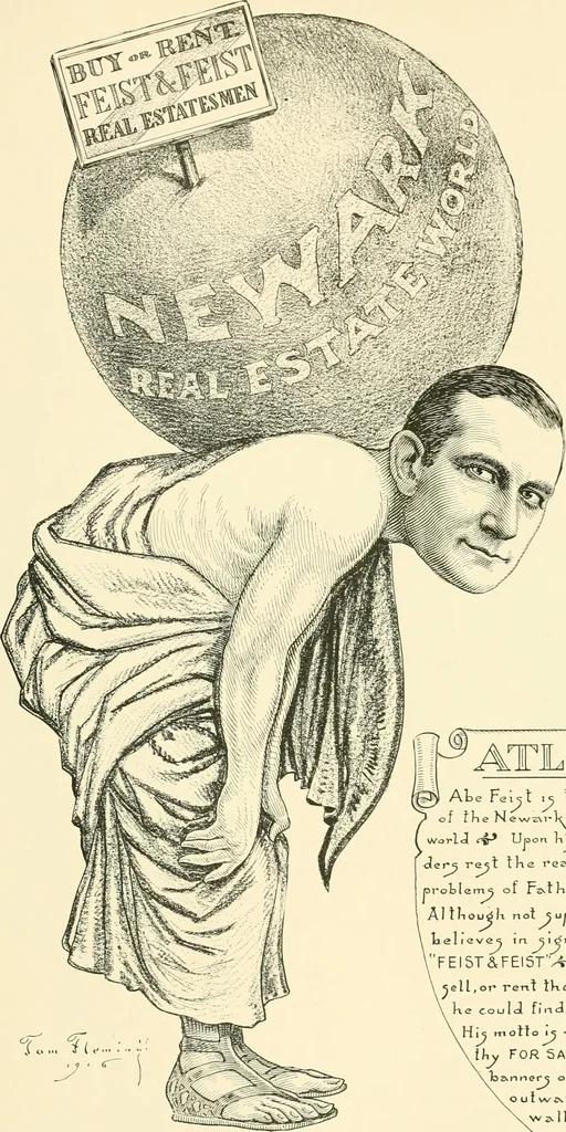 An illustration from A real history of Newark and notable Newarkers, 1916, leaf 80