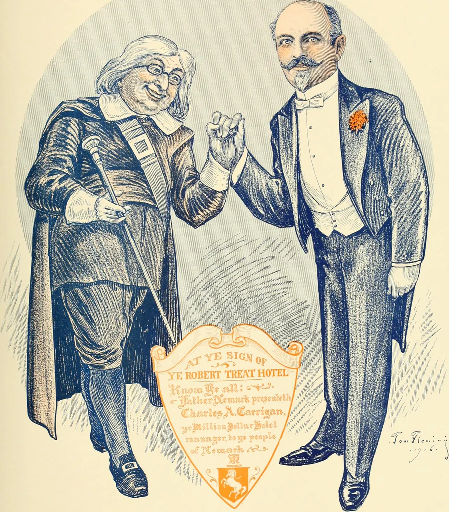 An illustration from A real history of Newark and notable Newarkers, 1916, leaf 82