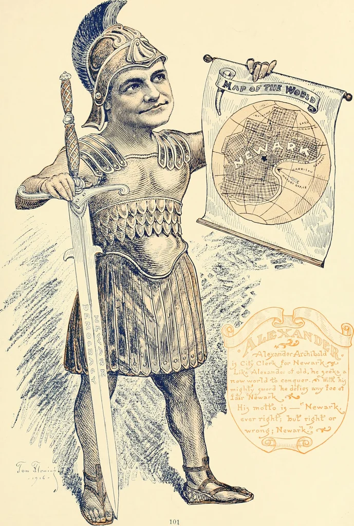 An illustration from A real history of Newark and notable Newarkers, 1916, leaf 96