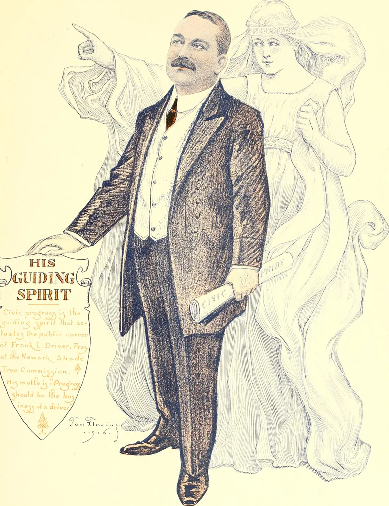 An illustration from A real history of Newark and notable Newarkers, 1916, leaf 108