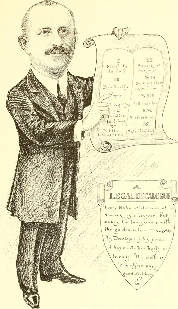 An illustration from A real history of Newark and notable Newarkers, 1916, leaf 116