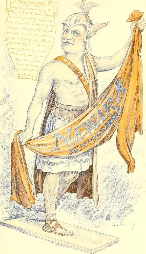 An illustration from A real history of Newark and notable Newarkers, 1916, leaf 130