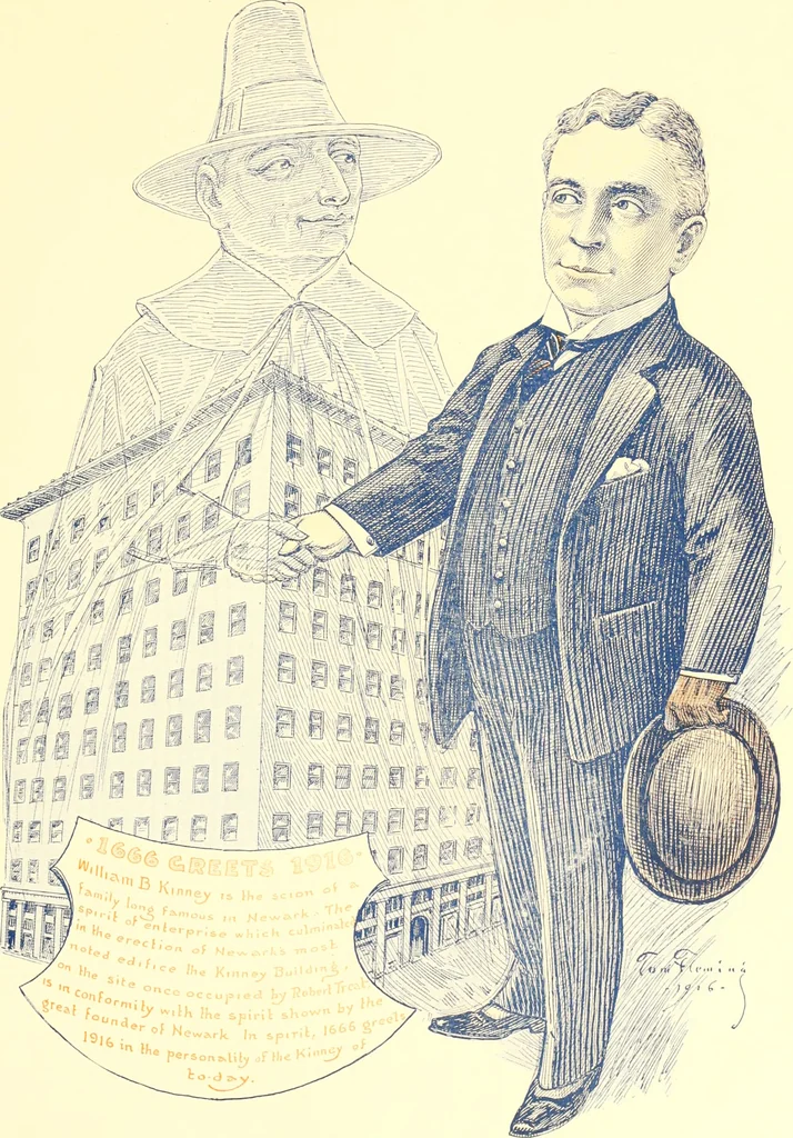 An illustration from A real history of Newark and notable Newarkers, 1916, leaf 144