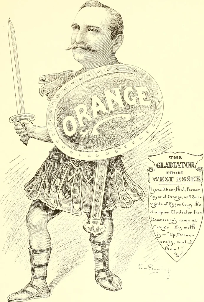 An illustration from A real history of Newark and notable Newarkers, 1916, leaf 160