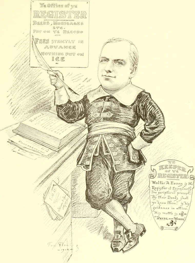 An illustration from A real history of Newark and notable Newarkers, 1916, leaf 184