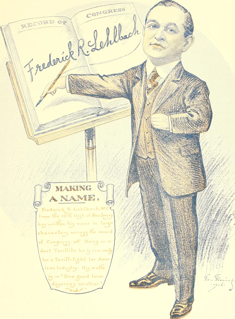 An illustration from A real history of Newark and notable Newarkers, 1916, leaf 190