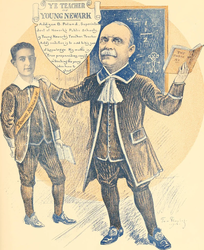 An illustration from A real history of Newark and notable Newarkers, 1916, leaf 214